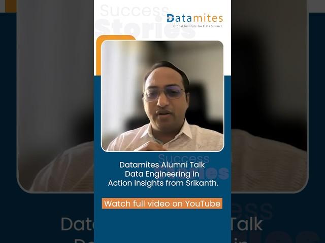 Srikanth's Data Science career success story | #datasciencesuccessstory