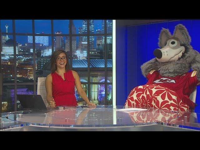 KC Wolf gearing up for game day with KCTV5 News This Morning