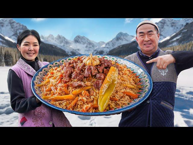 Cozy Winter Cooking | How to Cook Flavorful Lamb and Rice? Rustic Lunch in Village!