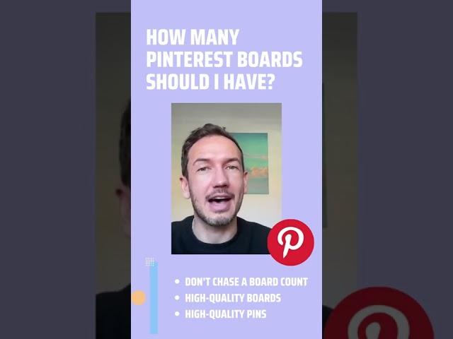 How many boards should I have? #shorts #pinterestmarketing #pinterest