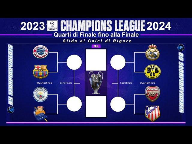 UEFA Champions League 2023/2024, Sfida ai Rigori • Quarti di Finale fino alla Finale • PES 2021