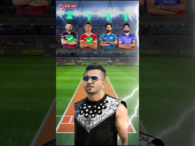 Virat  Ronaldo  Hardik  Siraj: Honey Singh, Badshah #cricket #shorts