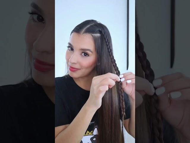 Idea de peinado fácil #peinados #hairstyle #hairstyletutorial #retoshorts30 #trenzas