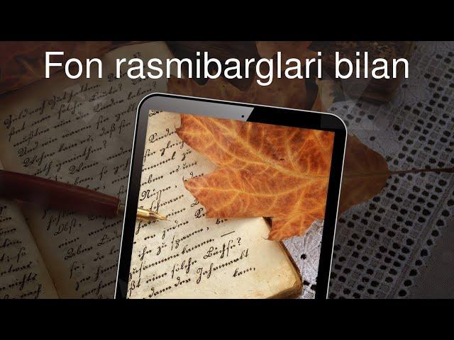 Fon rasmi 4K barglari bilan