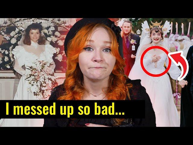 DRASTIC 1980’s Wedding Dress Makeover - that I kinda messed up...