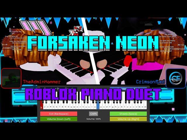 NEXT LEVEL PIANO DUET! Forsaken Neon - Dimrain47 Roblox Talent Show  