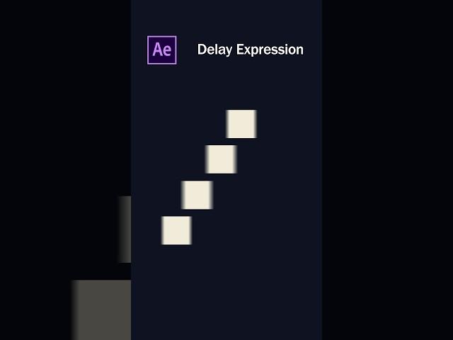 How to use Delay Expression in After Effects #shorts #adobeaftereffects