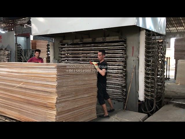 flooring plywood hot press machine, thick core floor base plywood hot press machine