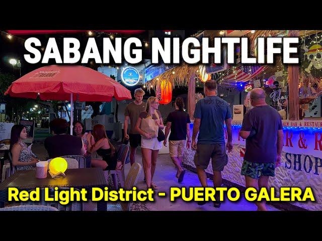 4K  SABANG NIGHTLIFE 2024 | Puerto Galera, Philippines | Red Light District - Walking Tour