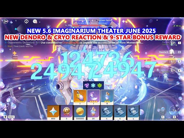 New 5.6 Imaginarium Theater June 2025 | New Dendro & Cryo Reaction & 9-Star Bonus Reward