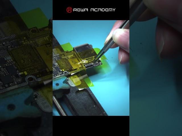 How to Solder & Desolder iPhone X Touch Connector - REWA Academy#shorts