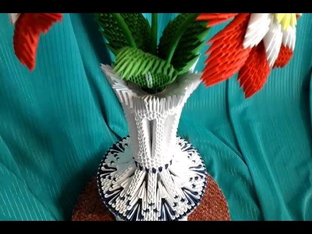 Модульное оригами,воротничковые георгины / Modular origami, collar dahlias     (17)