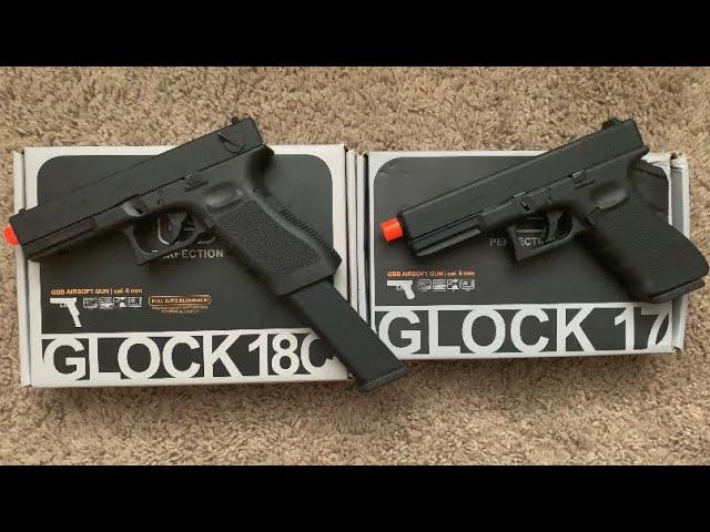 Glock 18c BB Gun vs Glock 17 Airsoft