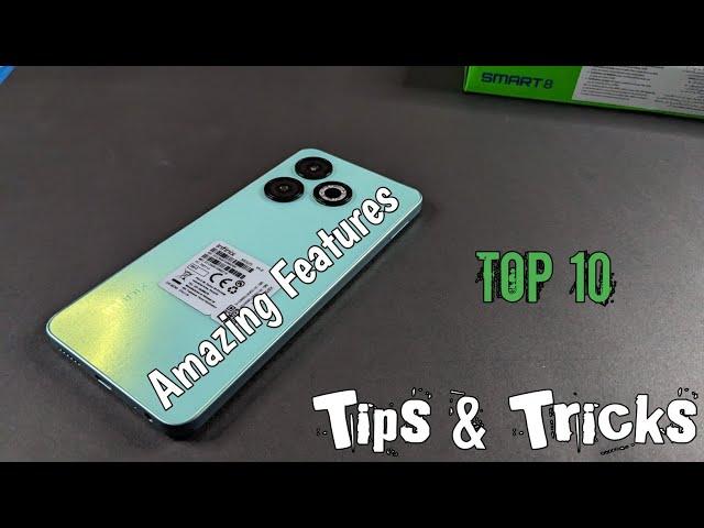 Infinix Smart 8 | Top 10 | Best Tips And Tricks | Hidden Features | WaleedBizz