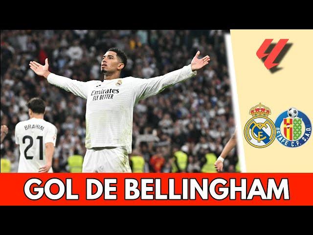 GOL DE BELLINGHAM de penal sobre MBAPPÉ y REAL MADRID le gana 1-0 al GETAFE | La Liga