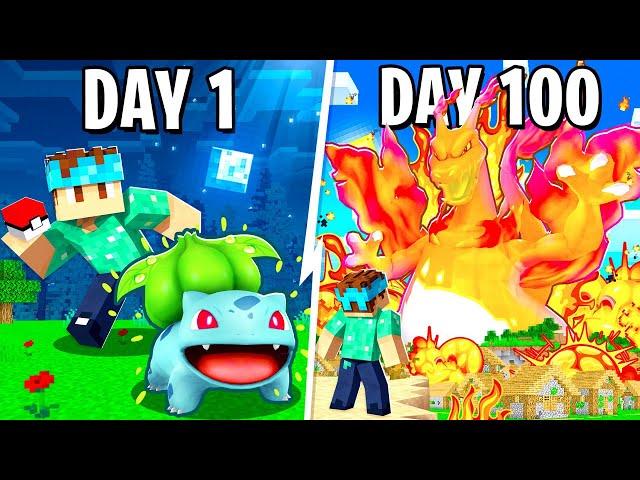 I Spent 100 DAYS in Minecraft PIXELMON! (Pokémon Mod)