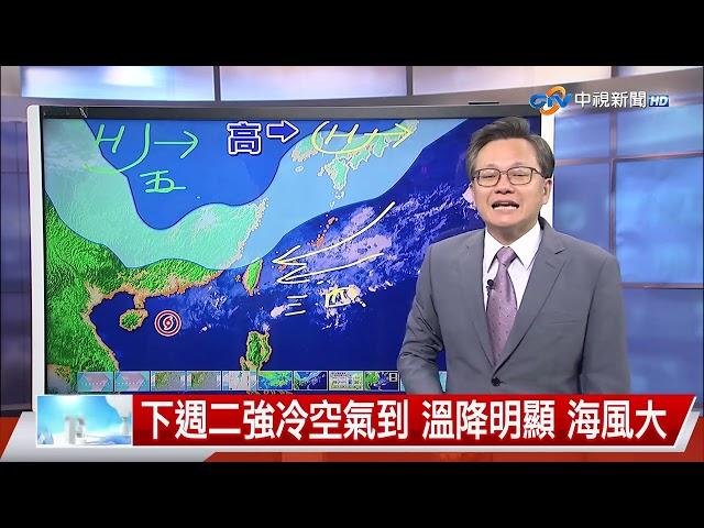 【立綱氣象報報】冷空氣影響到週三 週四白天氣溫升│中視晚間氣象 20241119