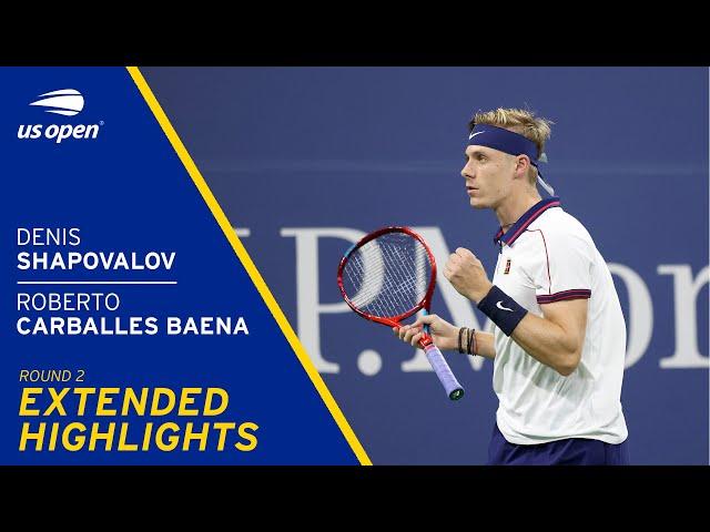 Denis Shapovalov vs Roberto Carballes Baena Extended Highlights | 2021 US Open Round 2