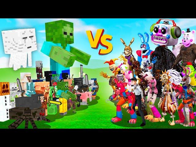 ВСЕ АНИМАТРОНИКИ ФНАФ 9 VS ВСЕ МАЙНКРАФТ МОБЫ В ГАРРИС МОД! FNAF 9 VS MINECRAFT В Garry`s Mod