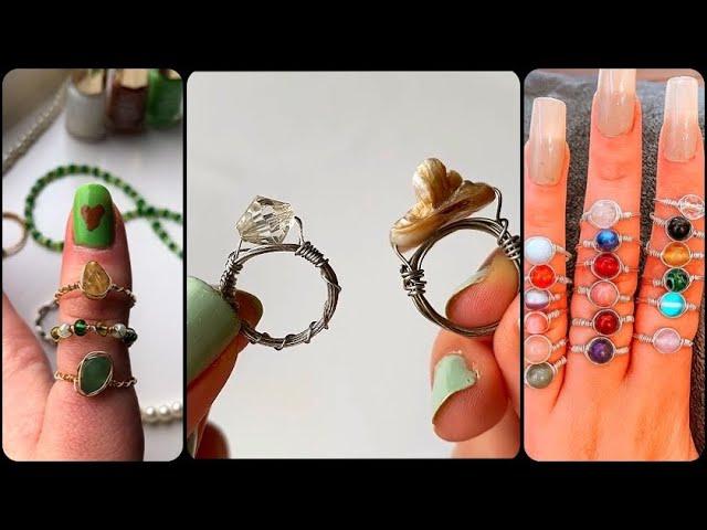 TELDEN YÜZÜK YAPIMI | 2 FARKLI TEL MODELİ diy wire rings & hoops | wire wrapping for beginners