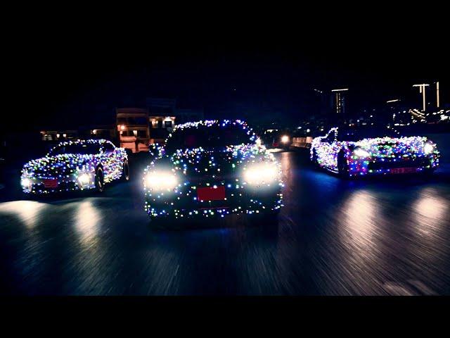 2024 Night Ride: Glowing Cars in New Year's Parade!