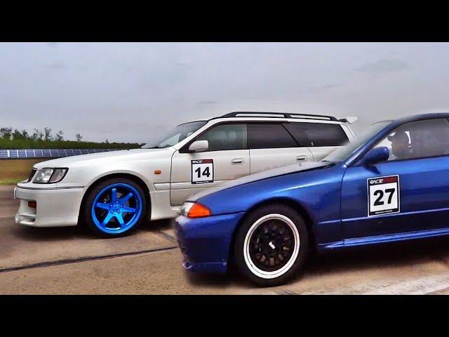 Nissan Stagea R34 vs Skyline GTR Turbo Sound