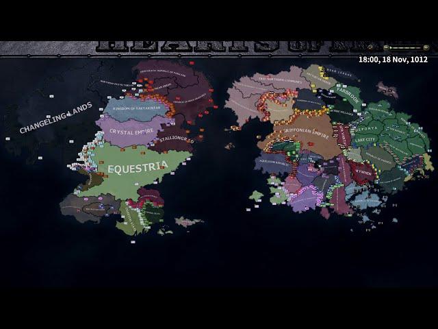 Hearts of Iron IV: Equestria at War - Timelapse 1007 - 1024 (Pax Chrysalia) #2