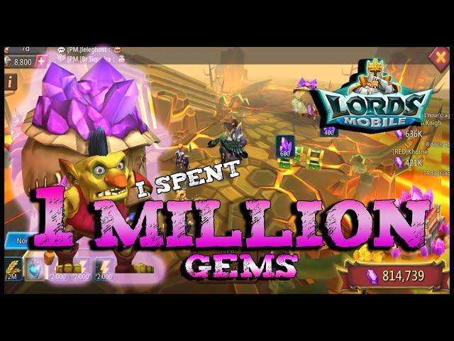 Lords Mobile: 1 Million Gems, spent in Labyrinth!