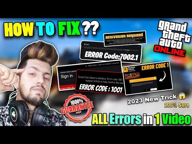 (2023 works) How to Fix All Errors of GTA 5 | All in 1 Solution 100% | All Social Club Errors