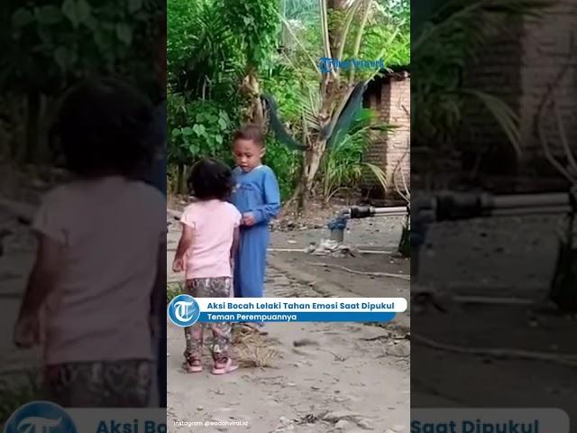  Viral Aksi Bocah Lelaki Tahan Emosi Saat Dipukul Teman Perempuannya, Pergi Dan Tidak Membalas