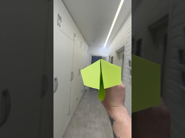 Made a Plane Outta Homework. It Flew 280ft. Sorry, Teach ️ #diy #papercrafts #airplane