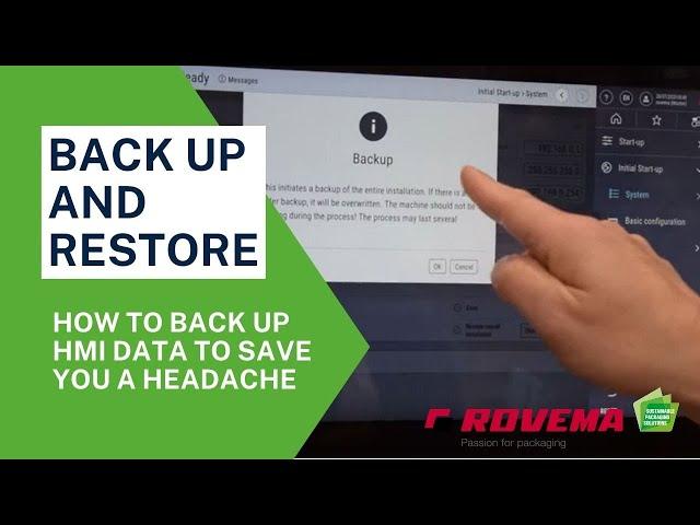 Backing Up and Restoring Your ROVEMA Packaging Machine HMI Data