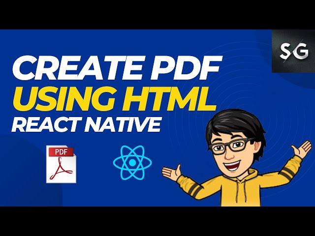 Convert HTML To Pdf in React Native || Generate Pdf in React native from HTML