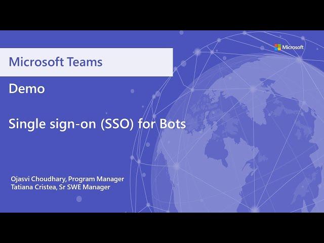 Single sign-on support for bots - Demo