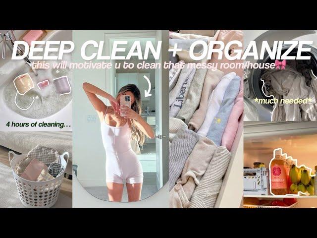 extreme DEEP CLEAN + ORGANIZE with me(the entire house) *will motivate you*