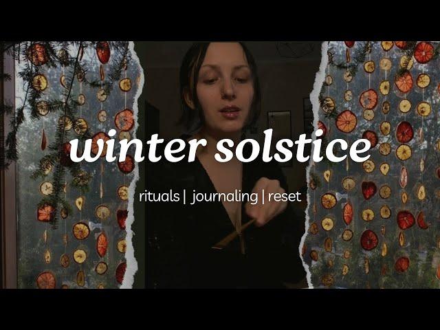 winter solstice reset and journal with me | rituals & shadow work