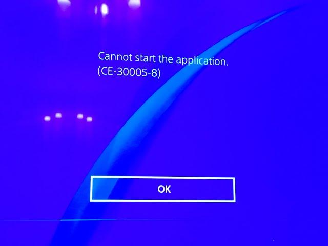 5 Ways To Fix PS4 Error Code CE-30005-8 | Cannot start the application playstation 4