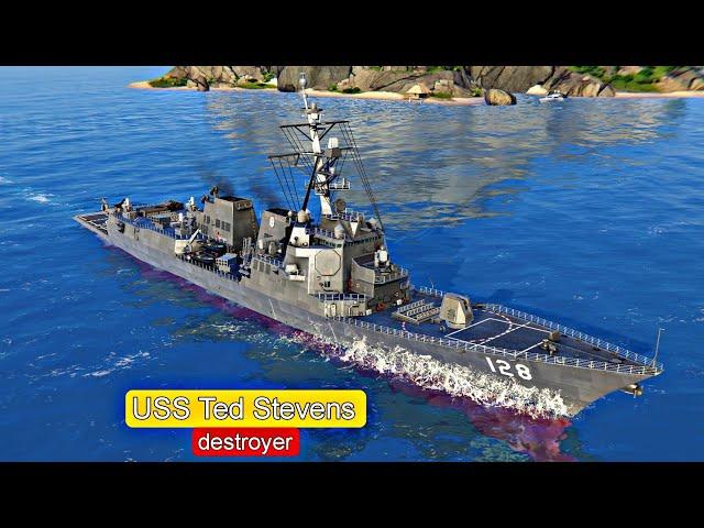 USS Ted Stevens -Destroyer | Review | 2025 January month free BattlePass | Modern warships