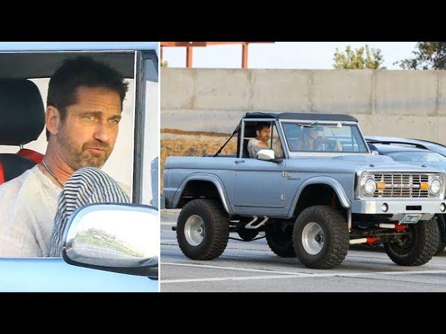 Gerard Butler And Girlfriend Morgan Brown Take A Cruise In A Vintage Convertible Bronco