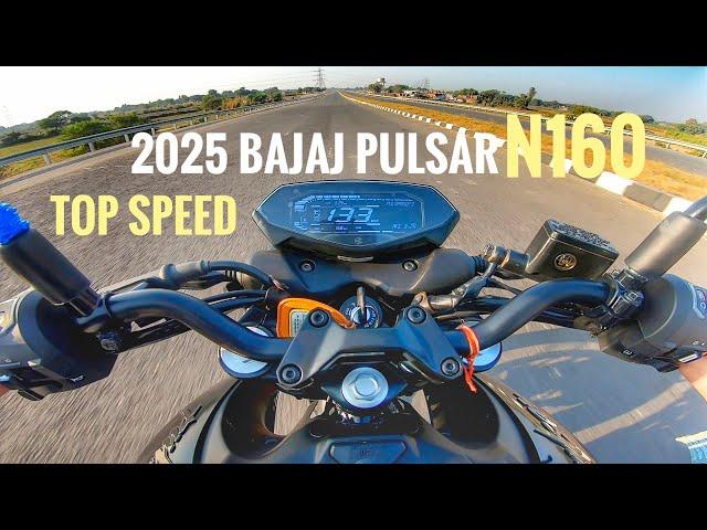 2025 Bajaj Pulsar N 160 Top Speed & Gear Challenge | Break Test |