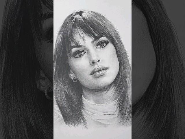 How to draw Anne Hathaway 앤 헤서웨이 그리기 #annehathaway #drawing #potrait #인물화 #소묘