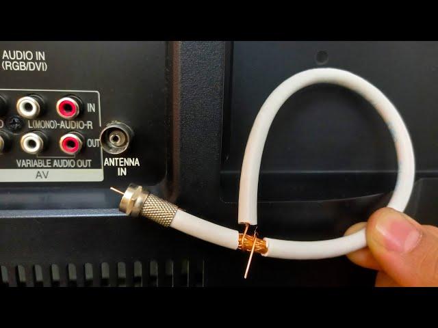 A piece of coaxial cable unlocks all TV channels || Antenna Booster