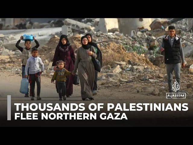 Mass displacement: Thousands of Palestinians flee northern Gaza