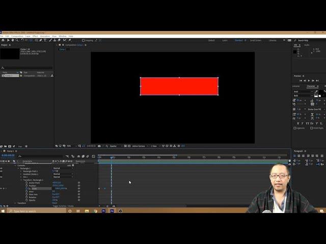 Adobe After Effects Tutorial - Increase Rectangle Length From One End Animation