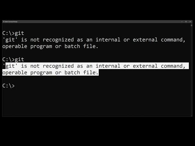 how to fix git is not recognized as an internal or external command, operable program or batch file