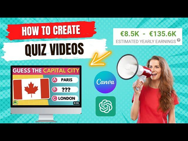 How To Make Viral QUIZ Videos in Bulk with Canva & ChatGPT for FREE