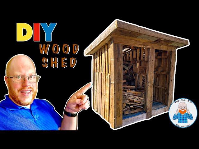 DIY WOODSHED- THIS IS A PALLET WOOD SHED, BUILT FROM RECLAIMED PALLETS! HOLDS 1-2 CORD.#woodshed