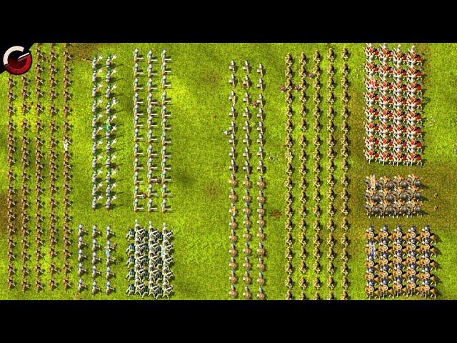 BIGGEST BATTLE EVER! 4vs4 Multiplayer Match | KaM Remake | Knights and Merchants Gameplay