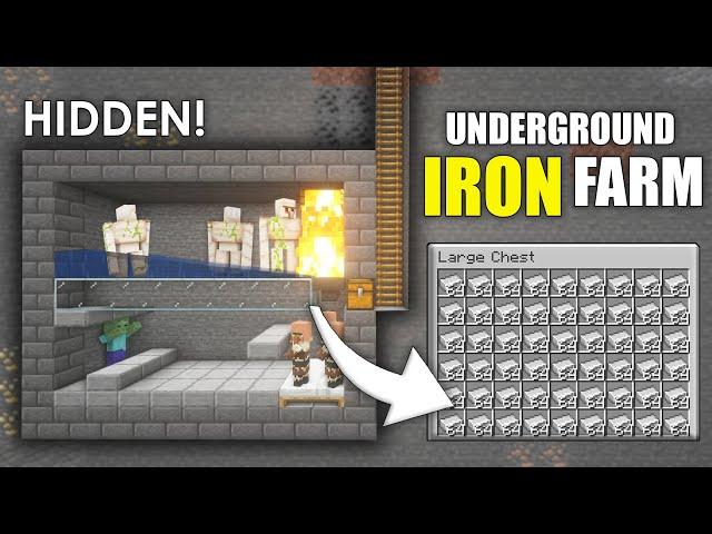 Minecraft EASY Underground IRON FARM Hidden | Minecraft Tutorial 1.19