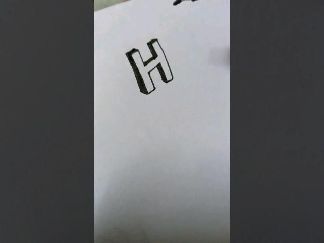 3D capital H ️ 3️⃣D | 3D letter H | Three Dimensional alphabet H #3d #shorts